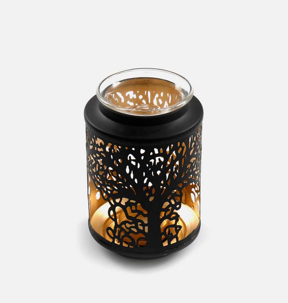 Black & Gold Wax Melt Burner Shearer Candles