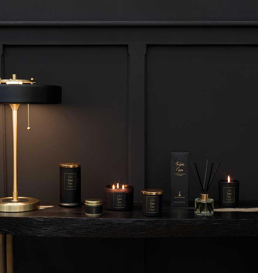 Amber Noir Tall Pillar Jar Candle