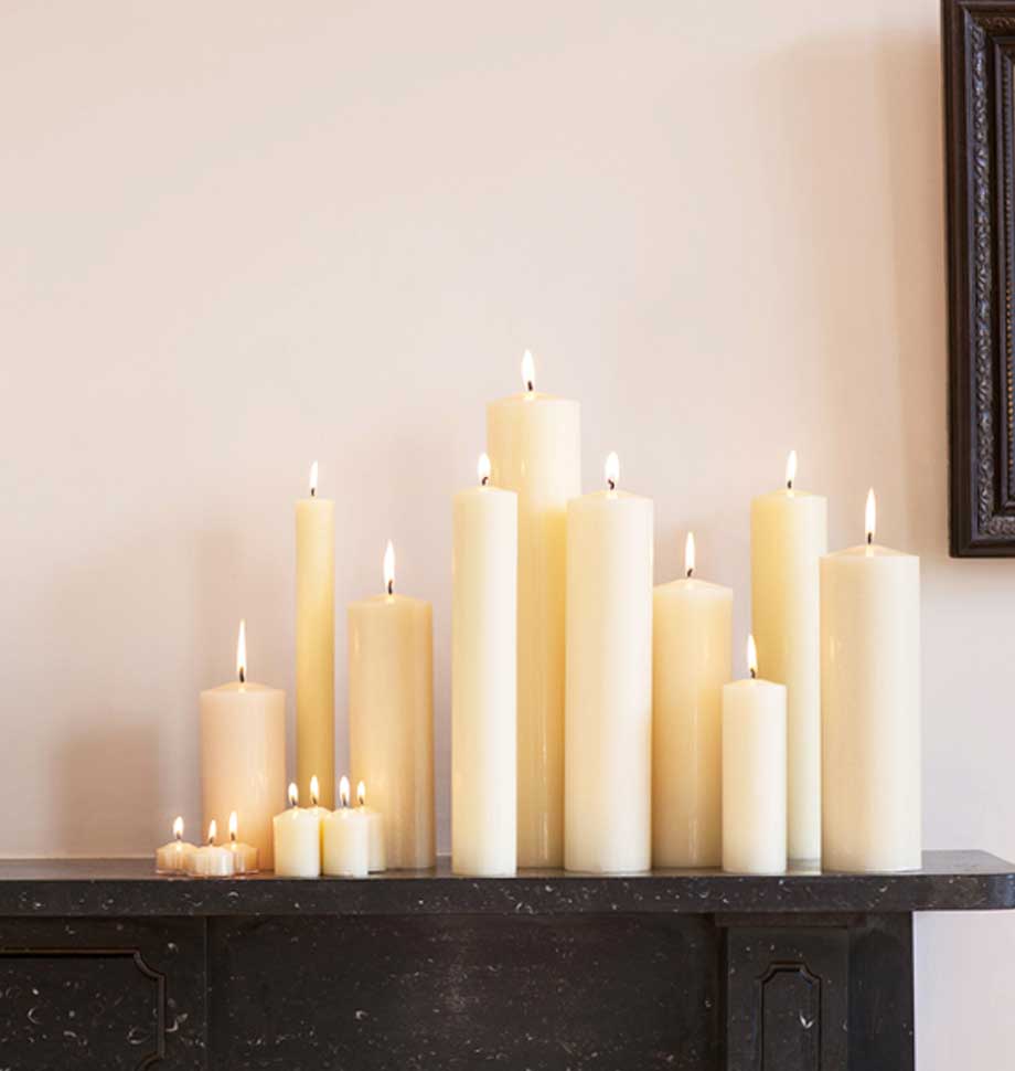 Church Candles box of 8 - 12 inch x 1 1/4