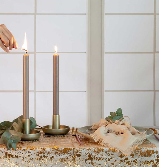 Taupe 10 inch Dinner Candles x 6 - Shearer Candles