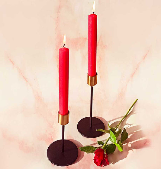 Red 8 inch Dinner Candles x 20 - Shearer Candles