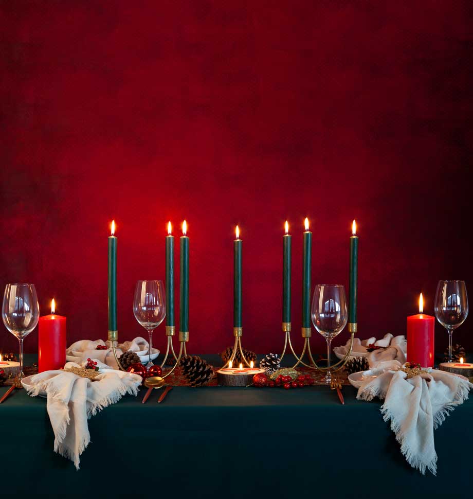 Green Dinner Candles 8 inch x 20 - Shearer Candles