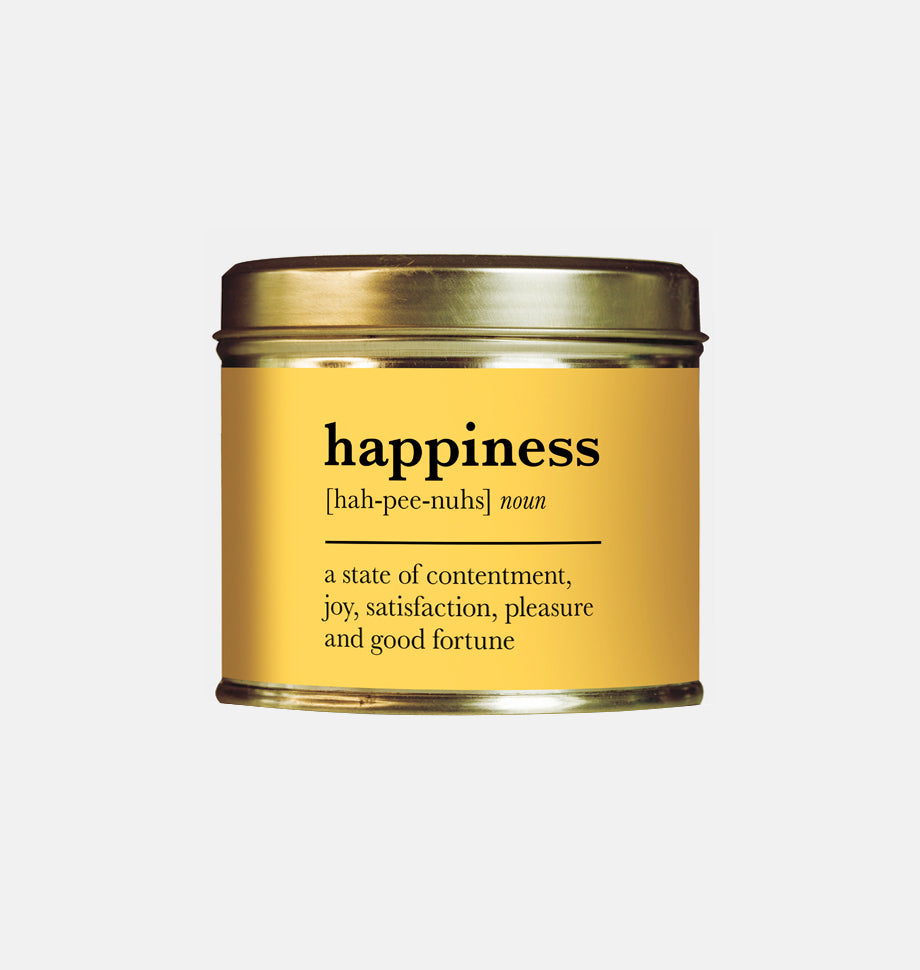 Happiness Definition Large Scented Tin Candle - Shearer Candles