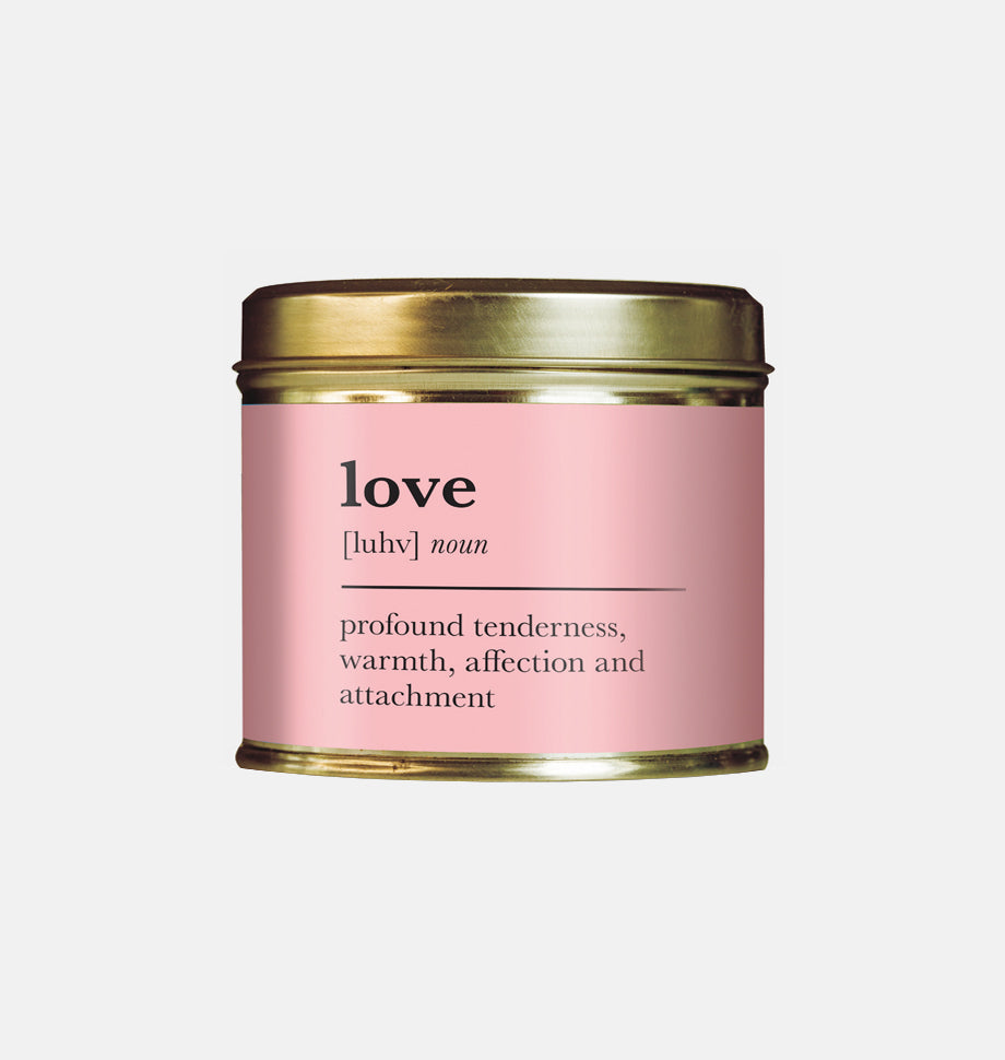 Love Definition Large Scented Tin Candle - Shearer Candles