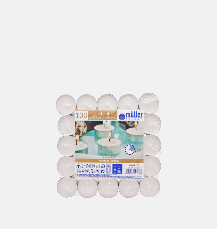 Unscented Tealights x 100 - Shearer Candles