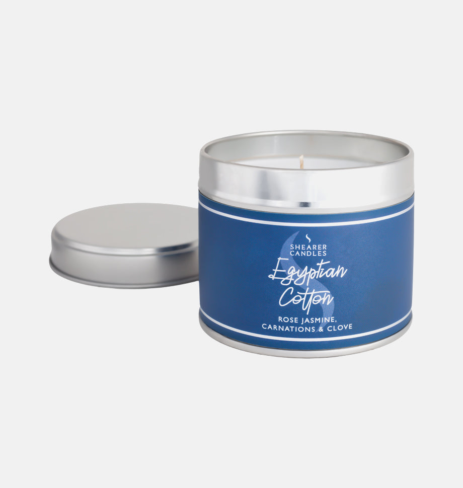 Egyptian Cotton Large Tin Candle - Shearer Candles