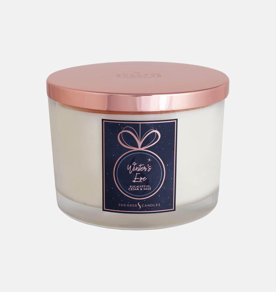 Shearer Candles Candela Profumata 3 Stopperi In Vetro Satinato - Red Tartan Rosa, Profumo Di Rosa, 40 Ore Di Durata, Fatta A Mano UK, Confezione Regalo - 3
