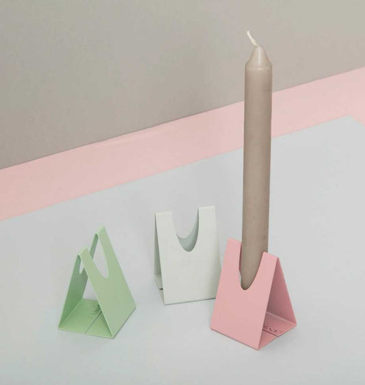 Mint Green Triangle Candle Holder