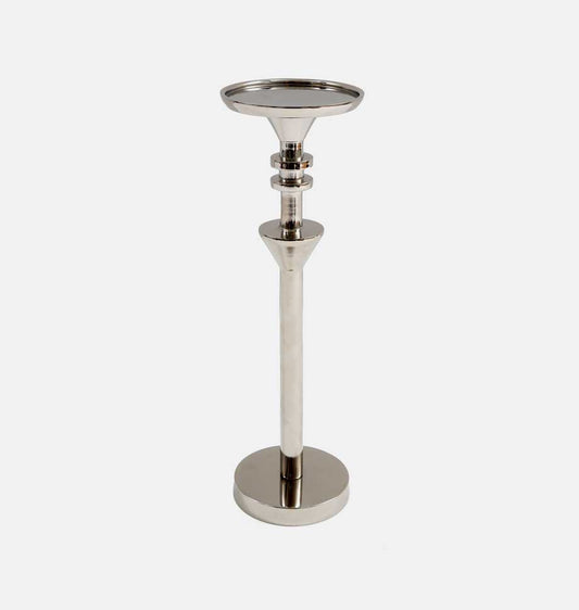 silver candlestick holder