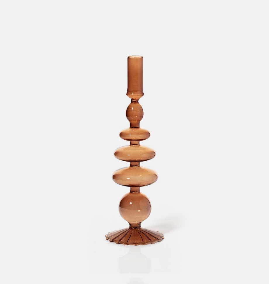 brown candle holder