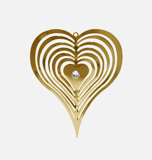Gold Heart Candle Pin