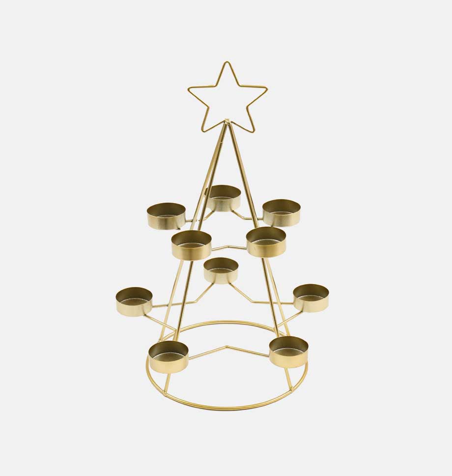 Gold Star Multi Tealight Holder Shearer Candles