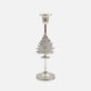 Silver Christmas Candlestick Holder