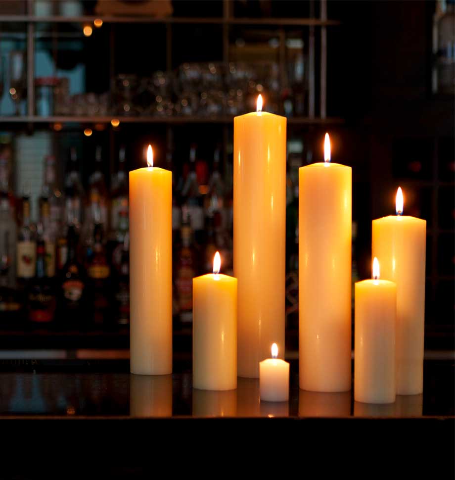 Medium Church Beeswax Pillar