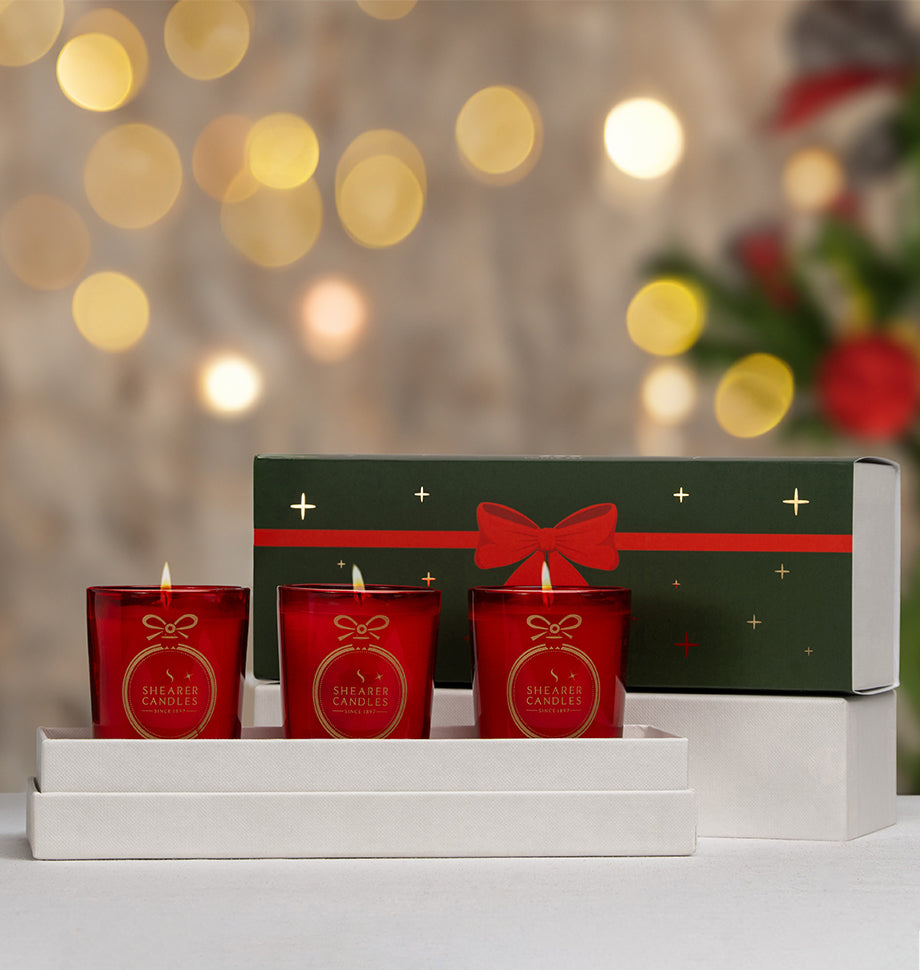 Christmas Votive Candle Set in Gift Box