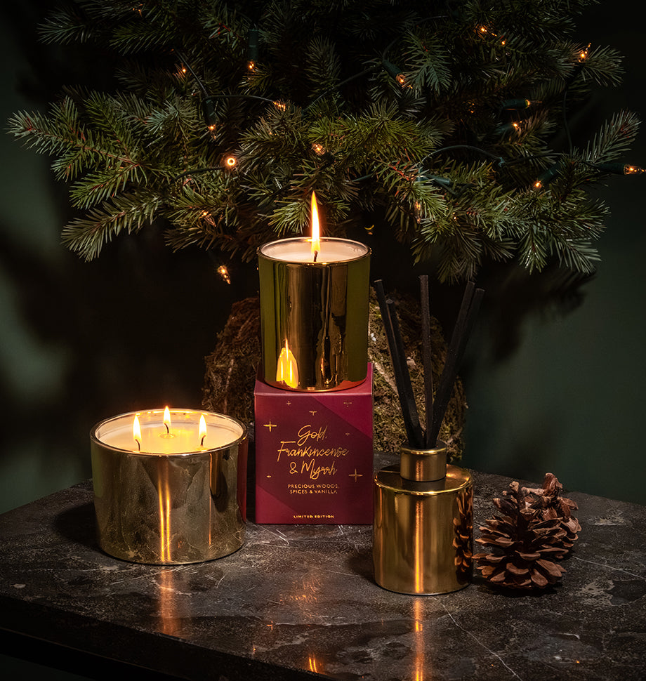 Gold, Frankincense & Myrrh Jar Candle in Three Kings Gift Box