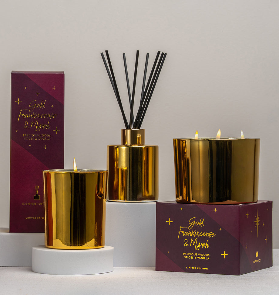 Gold, Frankincense and Myrrh Scented Diffuser in Three Kings Gift Box