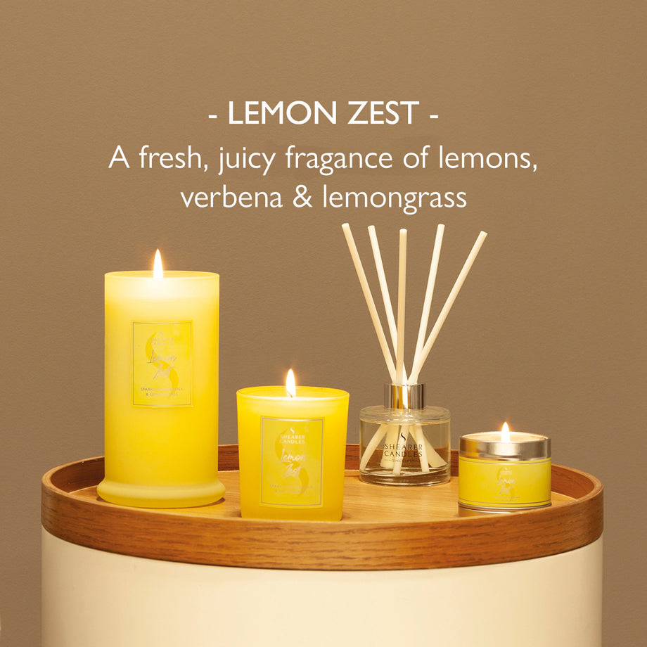 Lemon Zest Tall Pillar Jar Candle