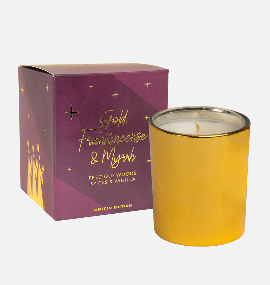Gold, Frankincense & Myrrh Jar Candle in Three Kings Gift Box