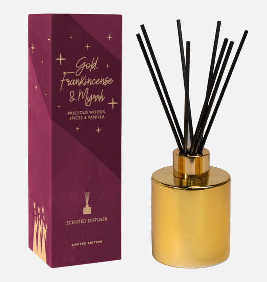 Gold, Frankincense and Myrrh Scented Diffuser in Three Kings Gift Box