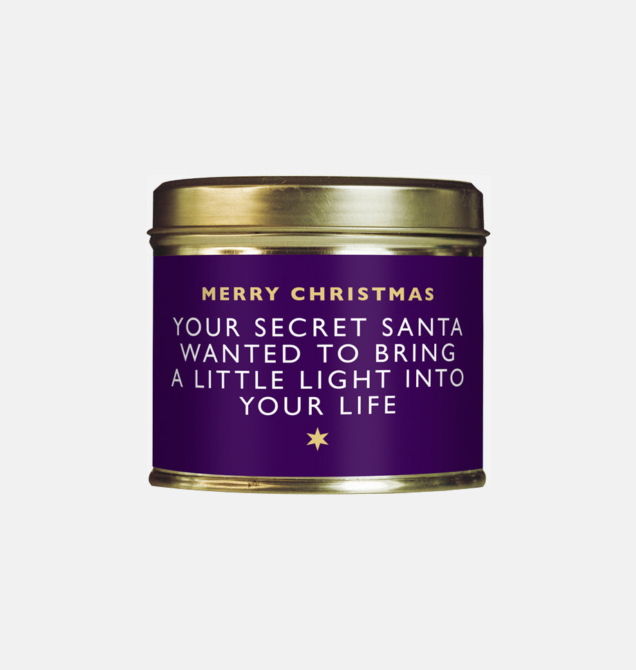 Your Secret Santa Christmas Large Scented Tin Candle - Shearer Candles