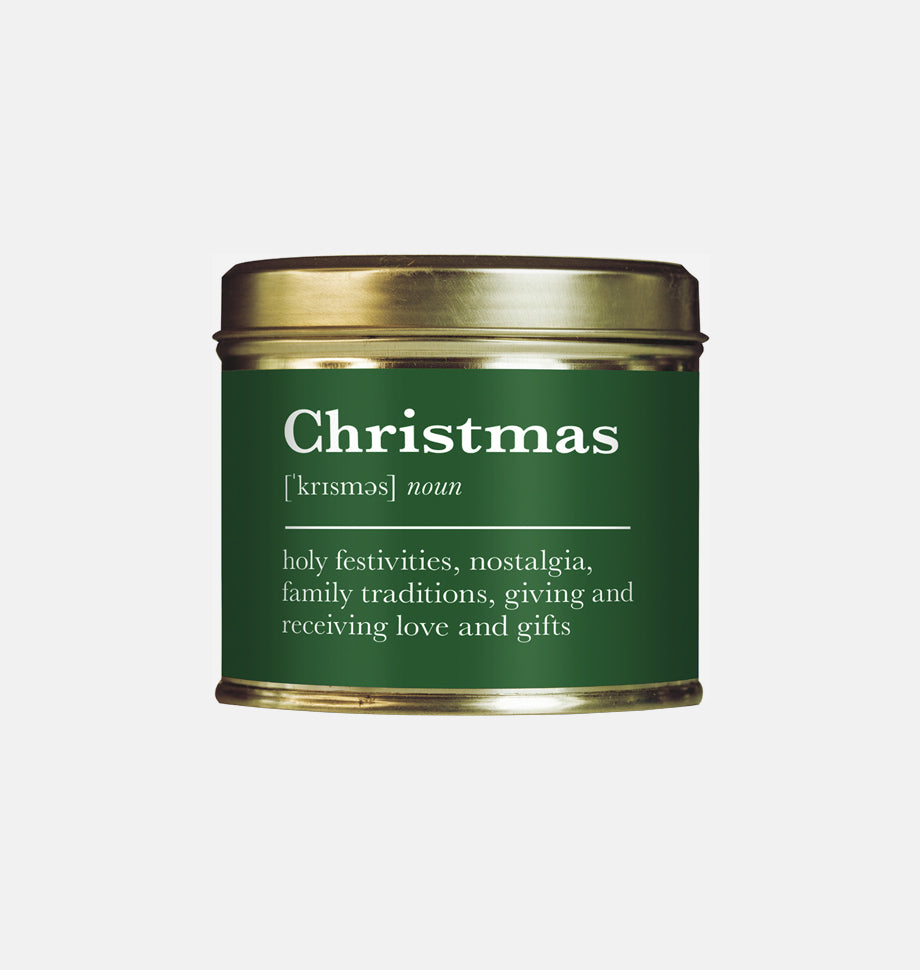 Christmas Definition Large Scented Tin Candle
