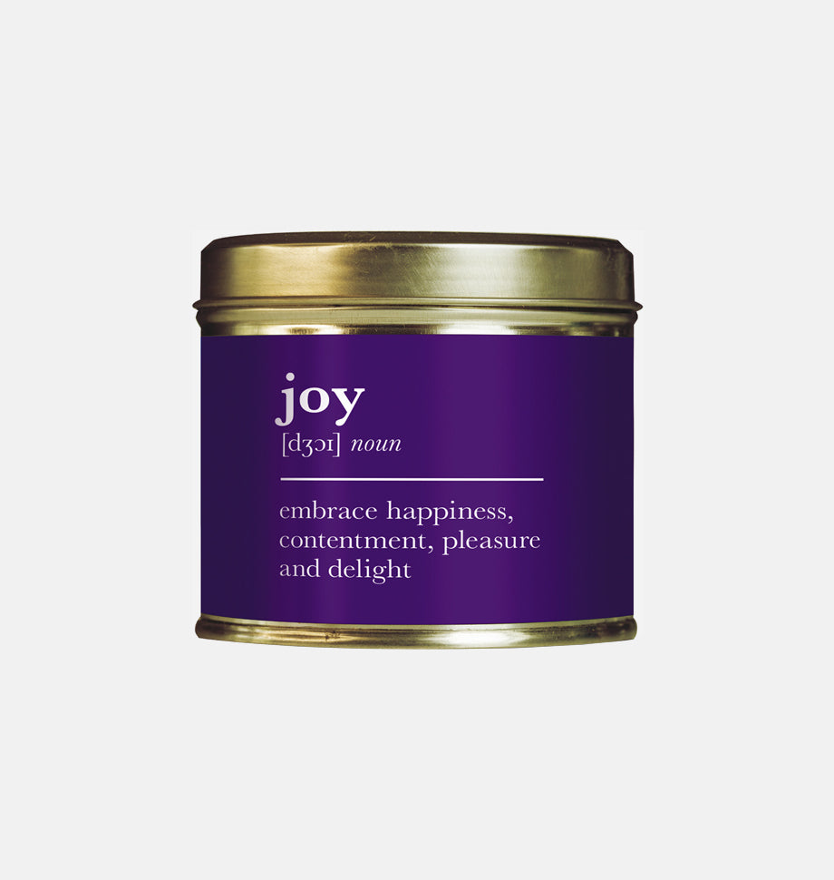 Joy Definition Christmas Large Scented Tin Candle - Shearer Candles