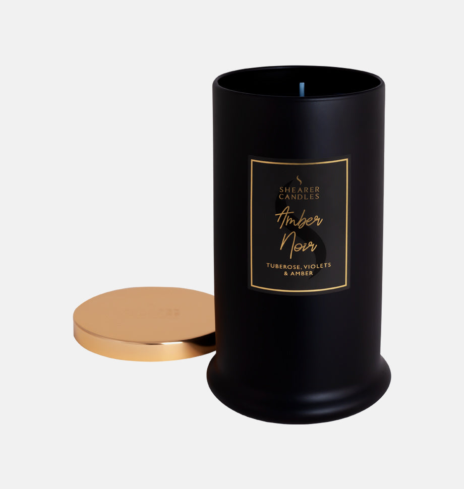 Amber Noir Tall Pillar Jar Candle