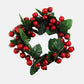 Red Berry & Leaf Candle Ring Wreath