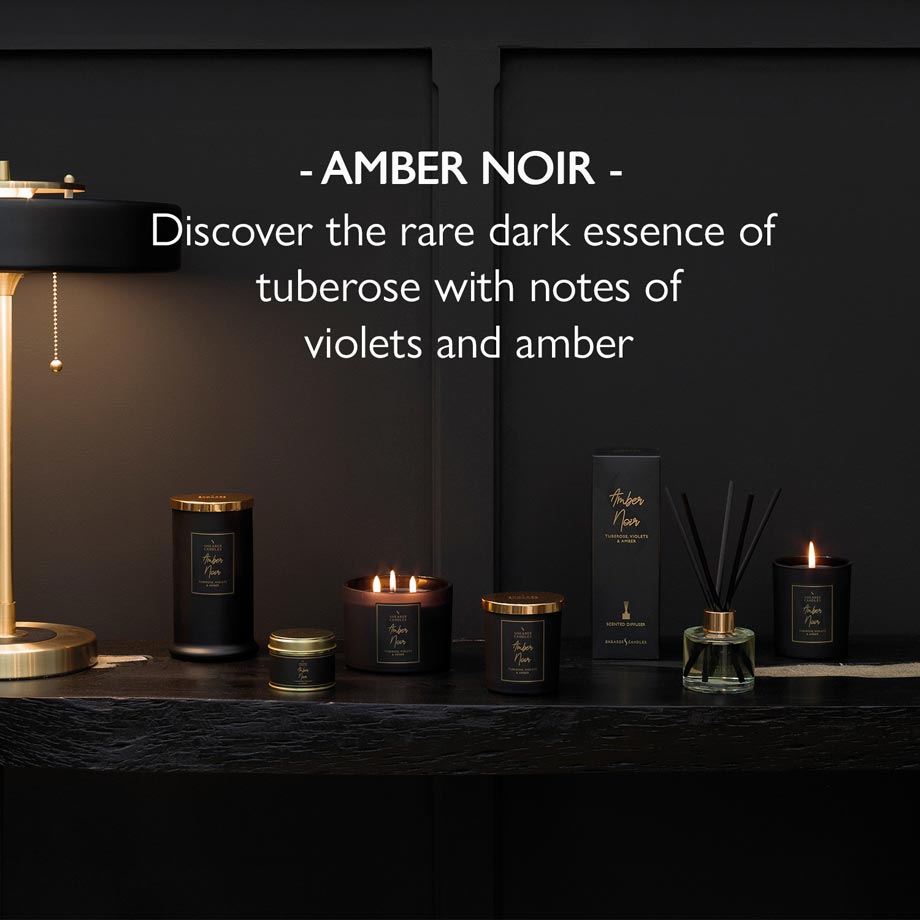 Amber Noir Tall Pillar Jar Candle