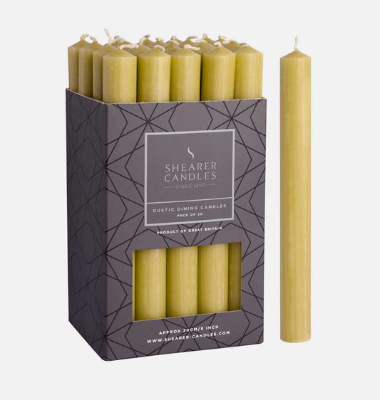 Olive 8 inch Dinner Candles x 20
