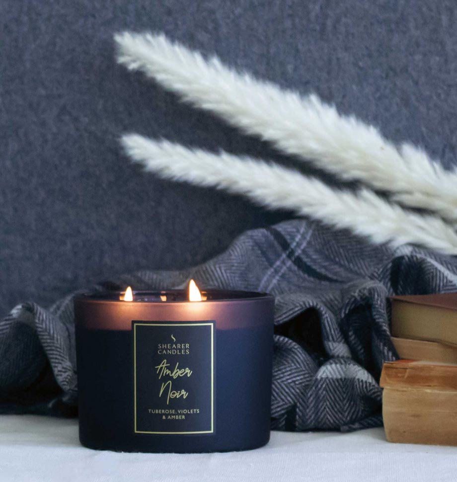 amber noir 3 wick candle