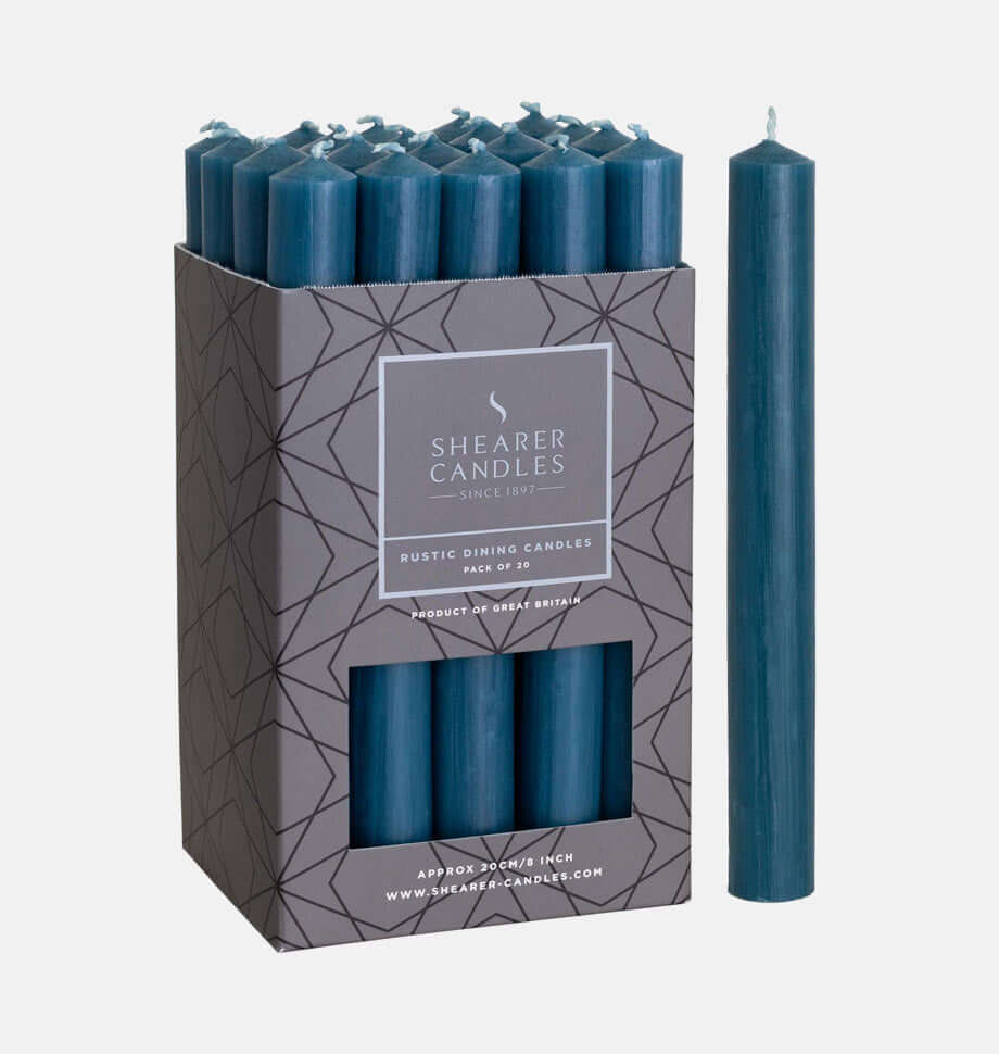 Teal 8 inch Dinner Candles x 20