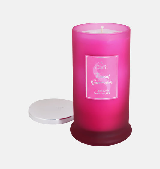 Tropical Watermelon Tall Pillar Jar Candle
