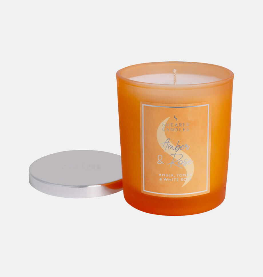 Amber and Rose Jar Candle - Shearer Candles